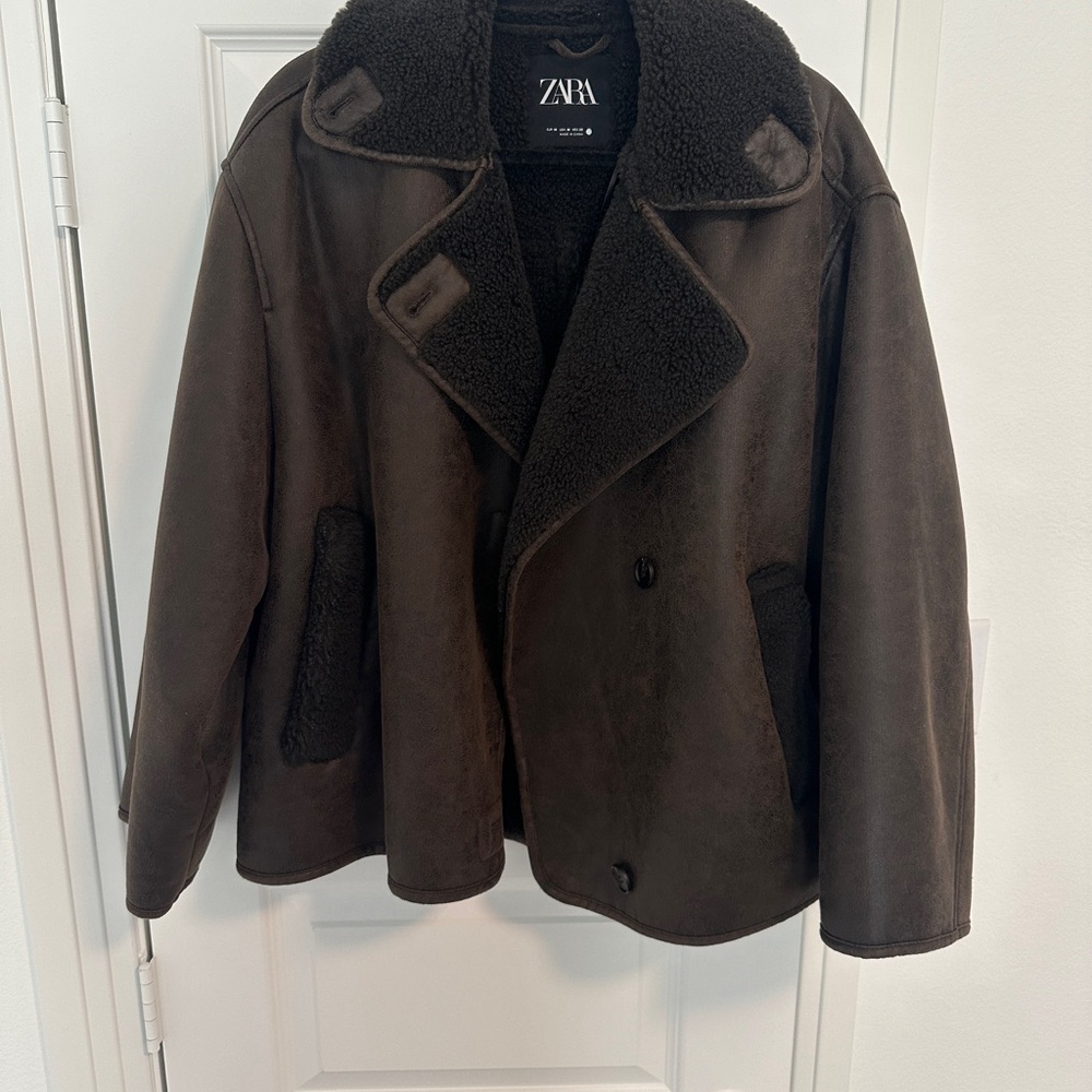 Zara Faux Shearling Oversized Jacket